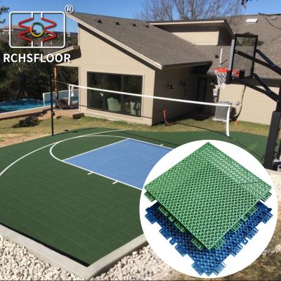 China CE RoSH Basketbalbaan Plastic Tile 1000 Pieces PP Interlocking Sports Flooring Te koop