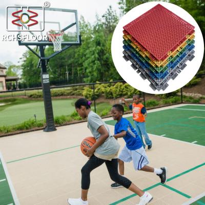 China Indoor Outdoor Sport PP Interlocking Tiles 34*34cm Achtertuin Court Tiles Te koop