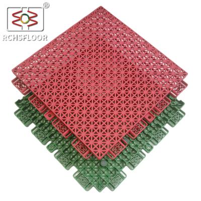 China 30% de absorción de choques azulejos de patio de campo azulejos de piso de voleibol CE RoSH en venta