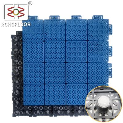 China Volleyball Badminton Backyard Court Tiles Interlocking Plastic Floor Tiles for sale