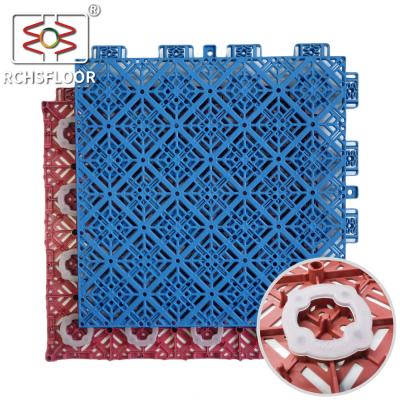 China Quadros de campo de voleibol, badminton, ténis, azulejos de piso interligados 280 g/ peça à venda