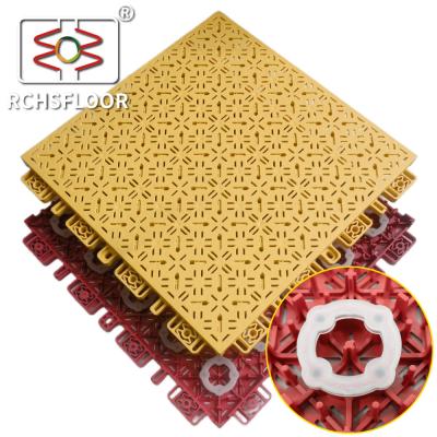 China OEM ODM Basketbalbaan Plastic Tile PP Interlocking Flooring CE RoSH Te koop