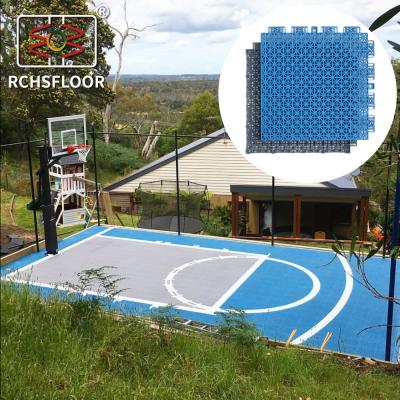 China 3x3 piso de voleibol de patio trasero azulejos de la cancha resistentes a las intempéries en venta