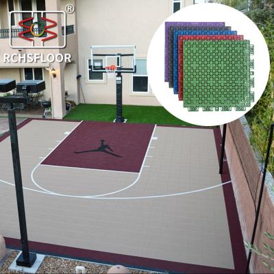 China Interlocking Outdoor Sports Court tegels Waterdicht Polypropyleen Basketbalveld Te koop