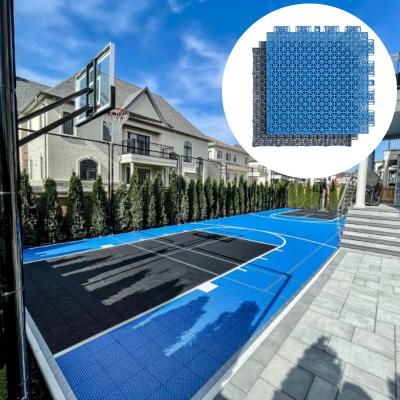 China Interlocking Synthetic Badminton Hockey Sport Court Flooring Tiles Outdoor Basketball Court Tiles zu verkaufen