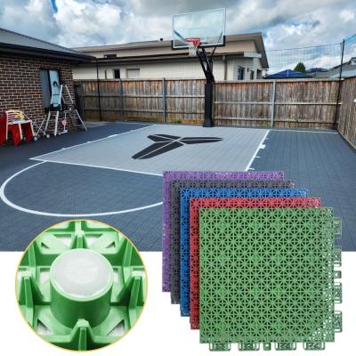 China Synthetic Multi Sport Interlocking Tiles For Outdoor Badminton Pickleball Basketball Court zu verkaufen