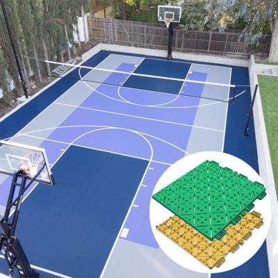 China Eco Friendly UV Resistant PP Sports Flooring Tiles Slip Resistant Easy Installation Te koop