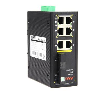 China Wholesale 8 Port 10/100M PoE Fiber Industrial Switch for Industrial CCTV Sensor for sale