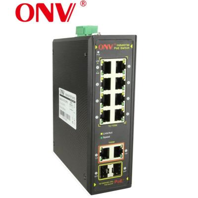 China POE 5 years warranty ONV 2 factories 8 10/100m rugged port 48v poe switch with SFP digital video camera for sale