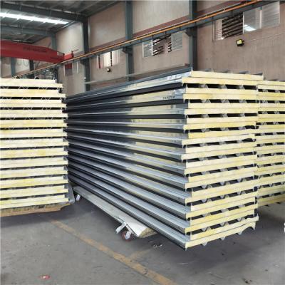 China oman manufacturer sandwich panel 50mm rock wool glass roof tile for construction buildings for sale