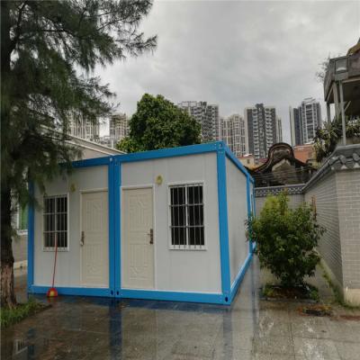 China 50mm fireproof glass wool sandwich panel 20ft container house for labour camp for sale