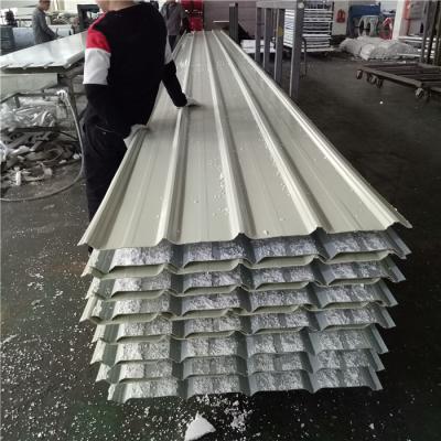 China 12kg eps sandwich PVC roof panel with 30mm polystyrene foam for warehouse for sale