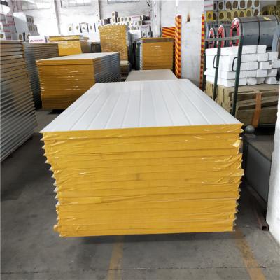 China 1150-50-0.426 greywhite rock wool sandwich panels with 60kg for the fast buildings for sale