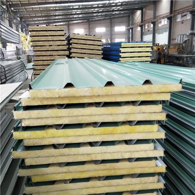 China 15 years sandwich panel house use 50mm rock wool board building materials for sale