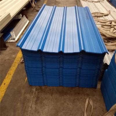 China fast assembly color steel 0.426mm corrugated blue roof sheets for chicken house for sale