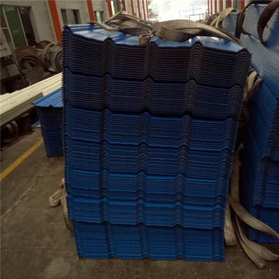 China 40 years energy saving blue 0.526mm corrugated roof sheet can be recycled after lifetime for sale