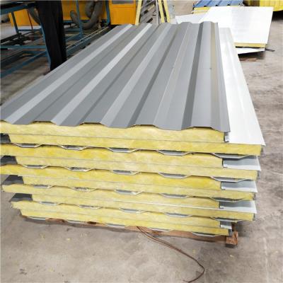 China greywhite surface metal 50mm glass wool sandwich panel for 20ft container house for sale