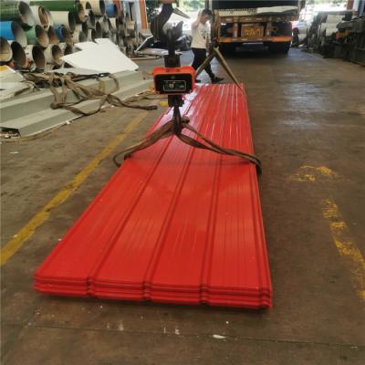 China 900 type 0.4mm thick corrugated roof steel sheet for worker camp for sale