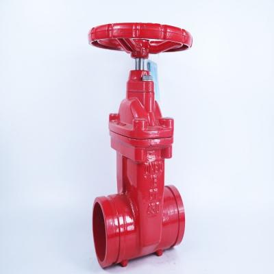 China General Resilient Resilient Seated Grooved Seal Gate Valve Fire Fighting Grooved Gate Valve for sale