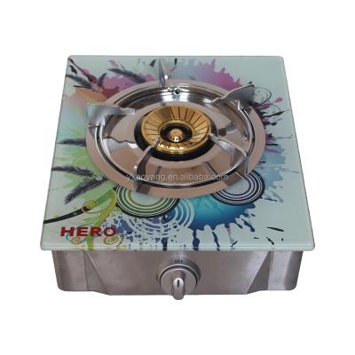 China Household China Factory Single Burner Tempered Glass Table Top Gas Stove and Indoor Gas Cooker for sale