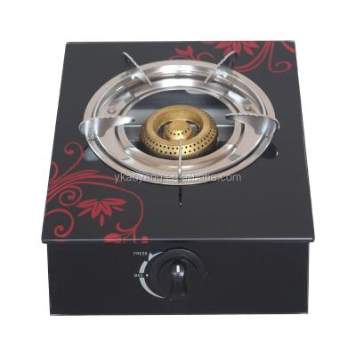 China Cheap Hive Single Burner Energy Saving Hotel Price Glass Top Cooktop Gas Stove for sale