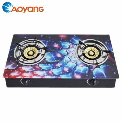 China New household table 3D gas stove model glass burner for lpg gas stove for sale