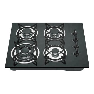 China Household Element 4 Burner Table Top Gas Cooker Stove Glass for sale