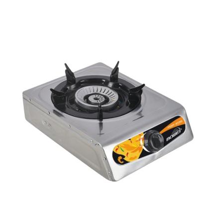 China Household Best Selling Cheap 0.4mm Stainless Steel Gas Stove 1 Burner Gas Cooker Iron Top Burner New for sale