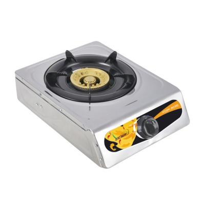 China 1 Hot Burner Hotel Sale Blue Flame Portable Stainless Steel LPG Gas Stove Wholesales for sale