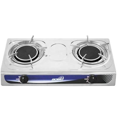 China Custom Household China Brand Gas Dish Baking Stove /Stainless Steel Double Gas Stove Cooktop for sale