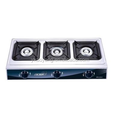 China Wholesale Household Honeycomb 3 Burner Gas Stove with Stainless Steel Cast Iron for sale