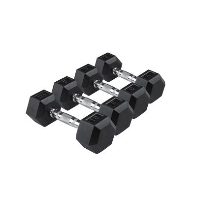 China Hot Selling High Quality Cheap Dumbbell Rubber Covered Training Equipment Rubber Dumbbell for sale