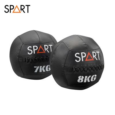 China Eco-friendly Logo Rubber Custom Fitness Weight Anti-Slip Fitness Training Wall Soft Weighted Ball for sale