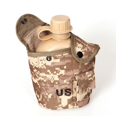 China Traditional Tactical Water Bottle Kettle Survival Outdoor Wild Tool With Camouflage Bag To Increase Camping for sale