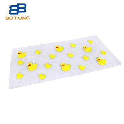 China Plant Viable Cartoon Pattern Bathtub Mat Non-Slip Kids 3D Duckie Minimat Animal Waterproof Suction Cups And Shower PVC Anti Slip Cups for sale