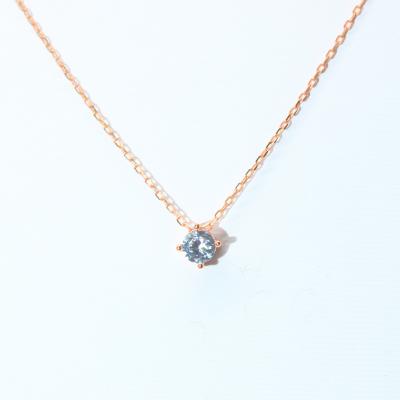 China FASHIONABLE New Simple Design CZ Zircon Round Zircon Friend Gift Wedding Party Women Pendant Necklace for sale