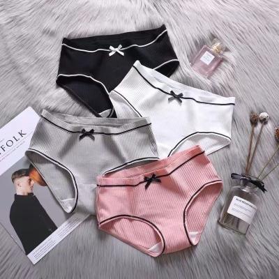 China Hot Selling Antibacterial Antibacterial Plus Size Cotton Bowknot Ladies Panties Girl Female Seamless Comfort Breathable Underwear for sale