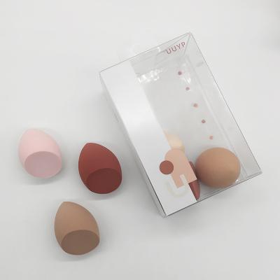 China High Capacity Clear Plastic Packaging Box Soft And Skin-friendly Brown Makeup Sponge Hot Selling Set for sale