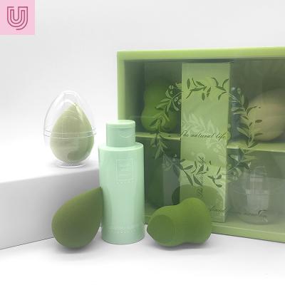 China New Arrvial Comestic Blast Set Makeup Brush Cleaner Green Soft And Skin-friendly Makeup Sponge for sale