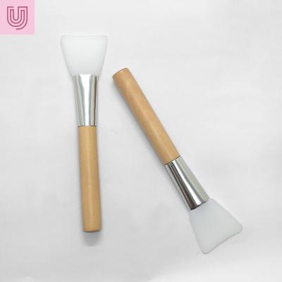 China China Eco-friendly Wholesale Biodegradable Wooden Handle Face Mask Silicone Facial Cosmetic Makeup Brushes for sale