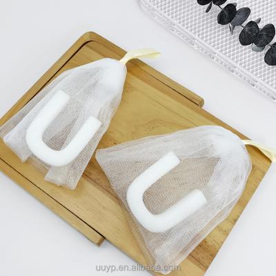 China New Design Convenient Facial Cleanser Polyethylene Hang Bubble Facial Foam Net Cleaning PE for sale