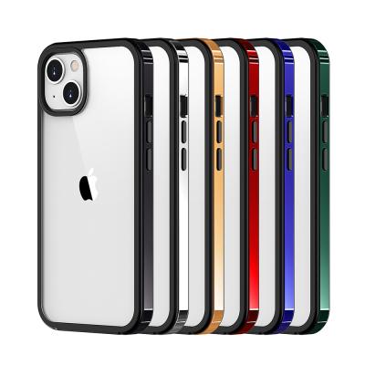 China High Transparent Aluminum Shockproof Mobile Phone Frame Material Cover Anti-fall New Phone Protective Case For iPhone 13 Pro Max for sale