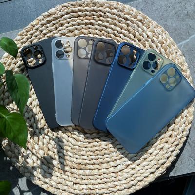 China New Ultra Thin Translucent Anti-drop Cell Phone Case For iPhone 13 Matte PC Clear Lens Case Cover Protector For iPhone 13 Pro Max for sale