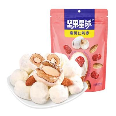 China Low Fat Daily Snacks Nuts And Roasted Nuts , 200g Milk Jujube With Almond Kernel for sale