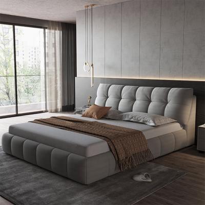 China Lit Headboard French Style Upholstered Luxury Bedrooms King Size Bed 180x200 for sale