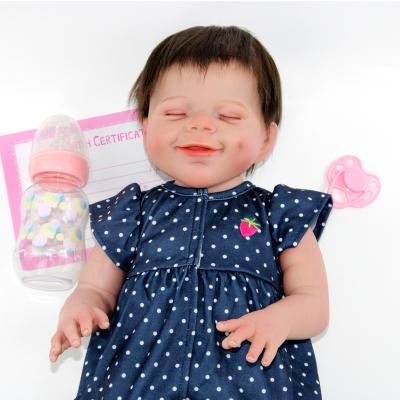 China Real Newborn Reborn Lifelike Baby Dolls Gift Toy Dolls Vinyl 18inch Changeable Body Lifelike Soft Girl Reborn Baby Dolls for sale