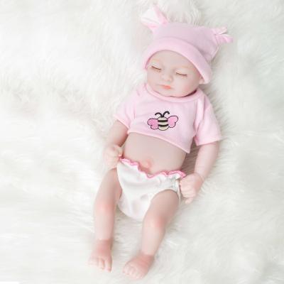 China New Changeable Dressing Clothes Designs Reborn Baby Dolls 10 Inches Cute Realistic Soft Silicone Newborn Baby Dolls for sale