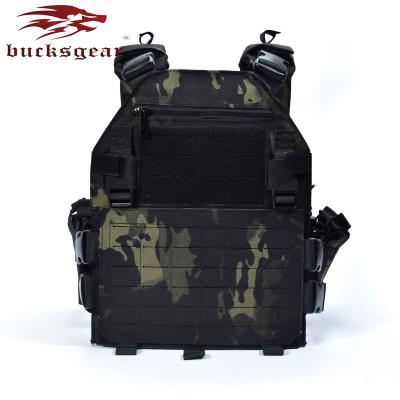 China Bucksgear 1000D Polyester Durable OEM Vest Police Airsoft Tactical Military Laser Cut Combat Molle Durable Army Vest for sale