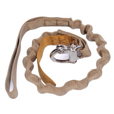 China Pet Single Sling Rope Collar Animal Dog Lead Strong Elastic Spring Dog Walking Leash Running Camouflage Tactical Outdoor Training for sale