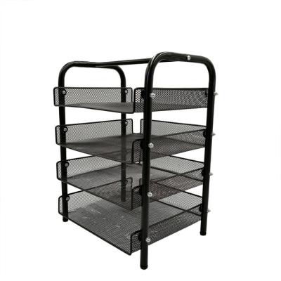 China 4 Tier Wire Shelf Storage Workable High Quality Desk Racks for sale